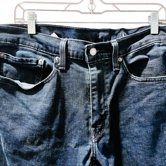 Levi's Strauss 502 Taper Fit Men's Jeans 32x26 Dark Wash Casual Denim Pocket - Picture 2 of 7